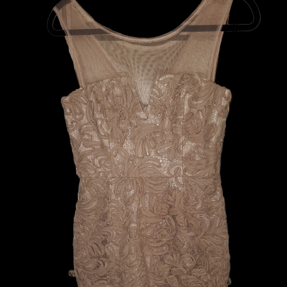 BCBG Maxazria Champagne color cocktail dress size 08